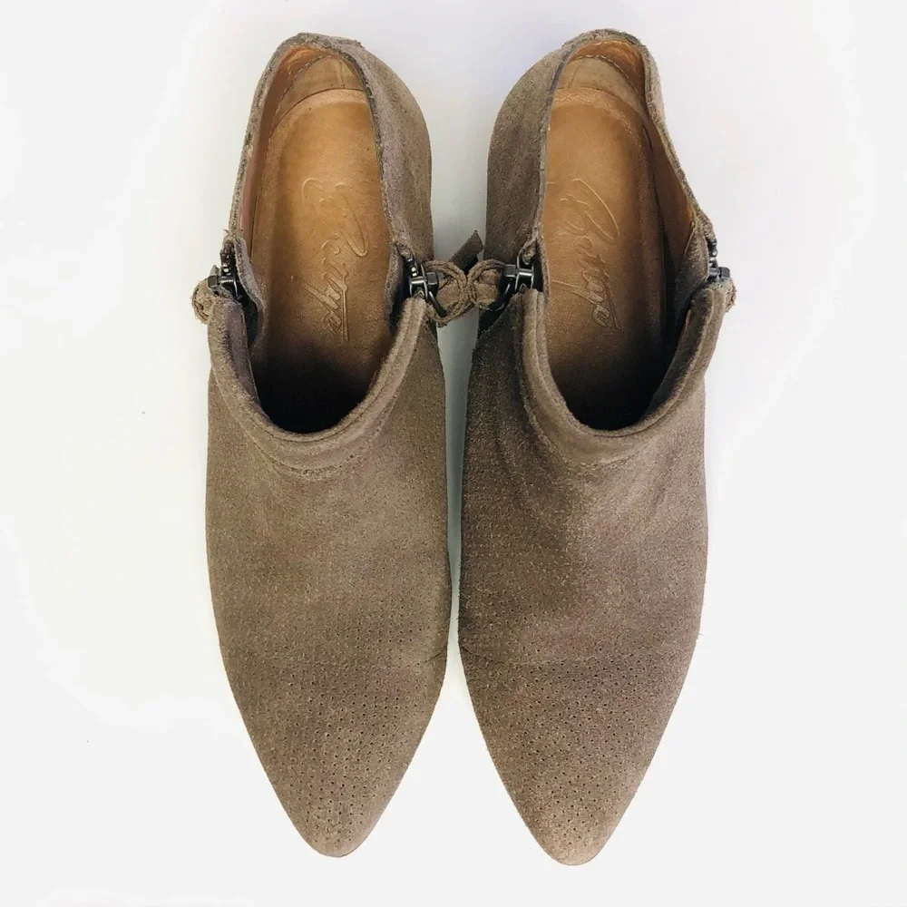 Bettye Suede Dual Zip Ankle Booties
